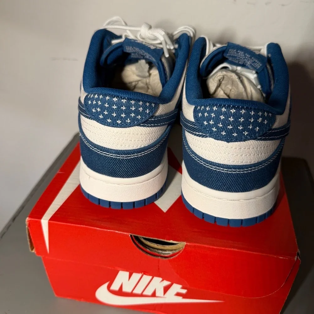 Nike Dunk Low Industrial Blue Sashiko Retro SE Summit White Mens 9 **NEW**‎